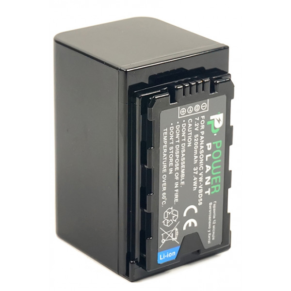 Фото - Аккумулятор для фотокамеры PowerPlant Panasonic VW-VBD58 5200mAh (CB970087)