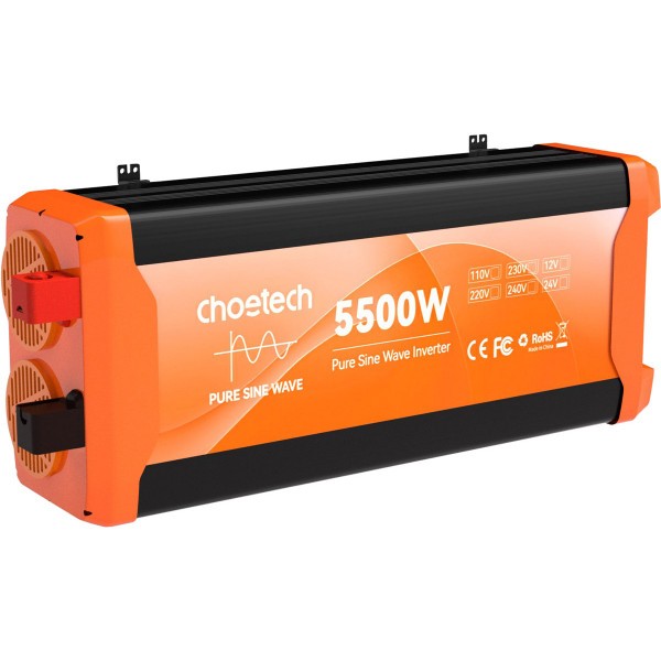 Фото - Инвертор автомобильный Choetech 12V 220V 2500Вт (CJ5000Q-V2)