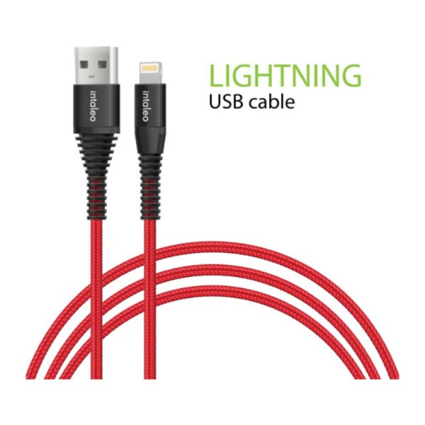 Фото - Кабель Intaleo CBRNYL1 USB Lightning 1,2m Red (1283126559471)