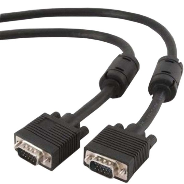 Фото - Кабель Cablexpert VGA-VGA M/M с 2-мя фер. кольцами 30m Black (CC-PPVGA-30M-B)