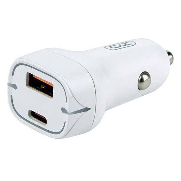 Фото - Автомобільний зарядний пристрій XO 1 USB QC 3.0 + Type-C PD 20W White (CC37-WH)