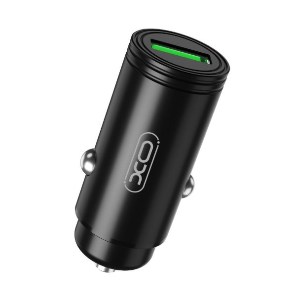 Фото - Автомобильное зарядное устройство XO 1 USB QC 3.0 Black (CC39-BK)