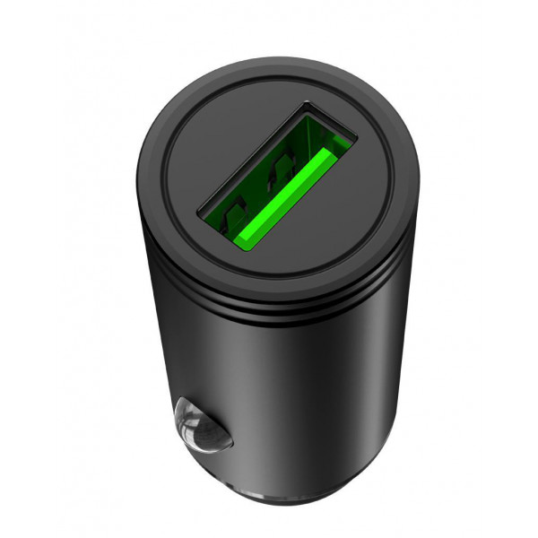 Фото - Автомобильное зарядное устройство XO 1 USB QC 3.0 Black (CC39-BK)