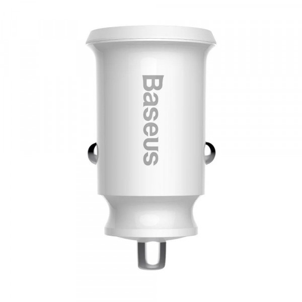 Фото - Автомобильное зарядное устройство Baseus Small Rice Grain 3.1А White (CCALL-ML02)