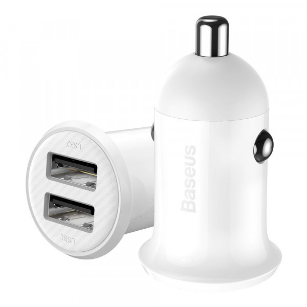 Фото - Автомобільний зарядний пристрій Baseus Grain Pro 4.8A 2USB (CCALLP-02)