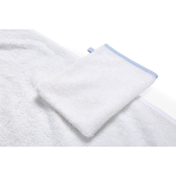 Фото - Рушник-куточок бамбукове дитяче Childhome 80x80 Flower Blue (CCBCMBF)