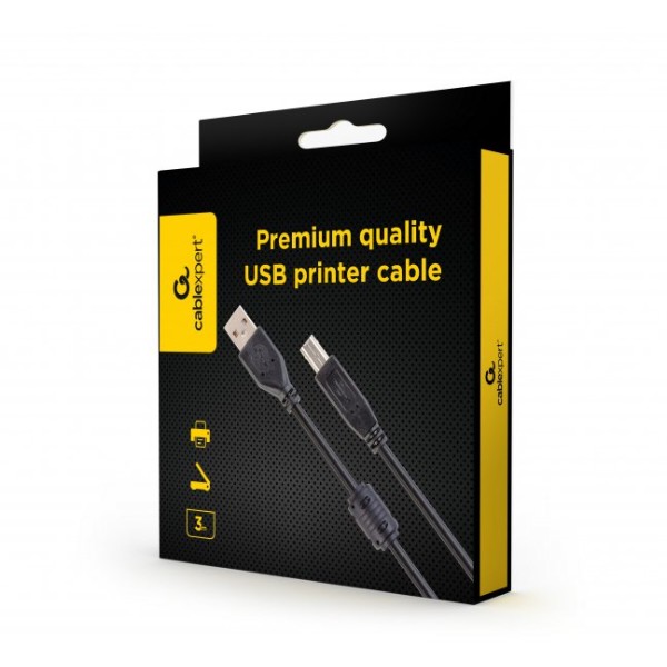 Фото - Кабель USB type A - USB type B Cablexpert USB2.0 феррит A-папа/B-папа, 1.5 м (CCFB-USB2-AMBM-1.5M)