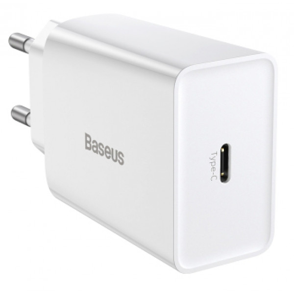 Фото - Мережевий зарядний пристрій Baseus 20W QC 1С (CCFS-SN02) White