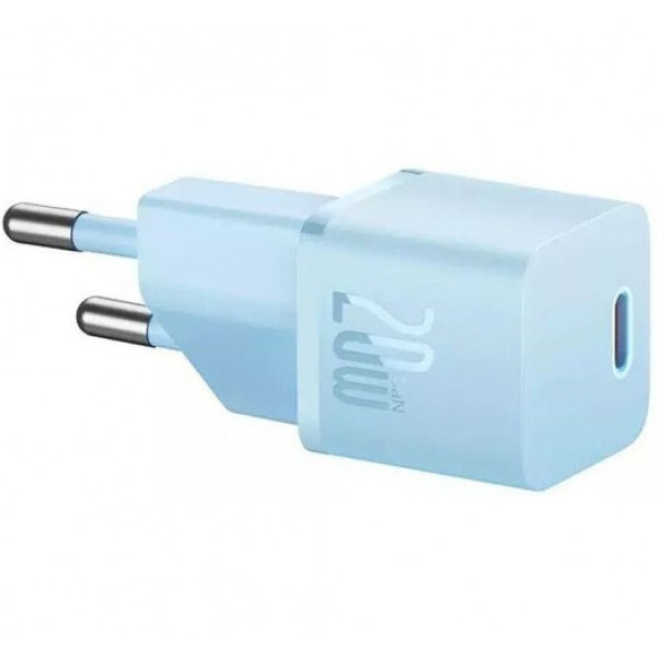 Фото - Мережевий зарядний пристрій Baseus GaN5 FC mini 1C 20W Blue (CCGN050103)