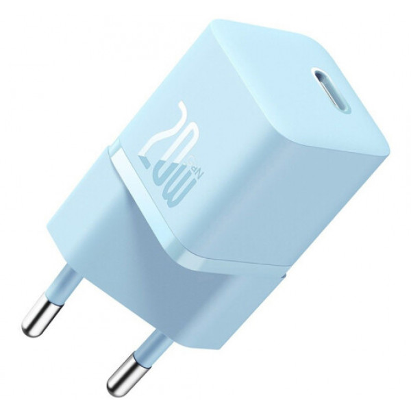 Фото - Мережевий зарядний пристрій Baseus GaN5 FC mini 1C 20W Blue (CCGN050103)