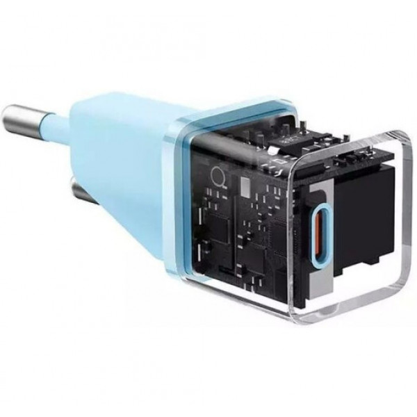Фото - Мережевий зарядний пристрій Baseus GaN5 FC mini 1C 20W Blue (CCGN050103)