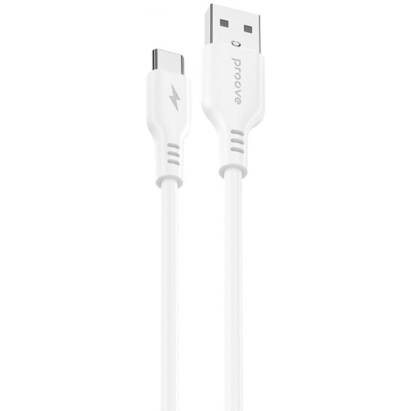 Фото - Кабель Proove Rebirth USB to Type-C 3A 1m White (CCRE27001202)