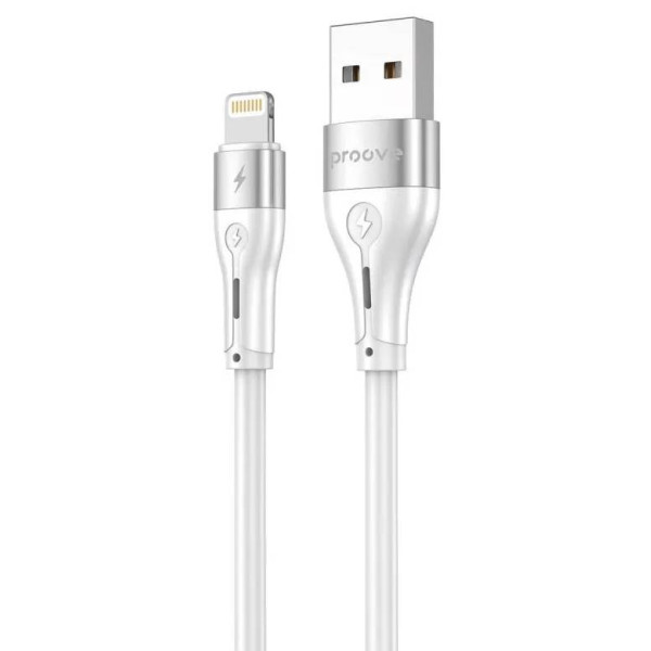 Фото - Кабель синхронізації даних Proove Soft Silicone USB to Lightning 2.4A 2 m White (CCSO20001122)