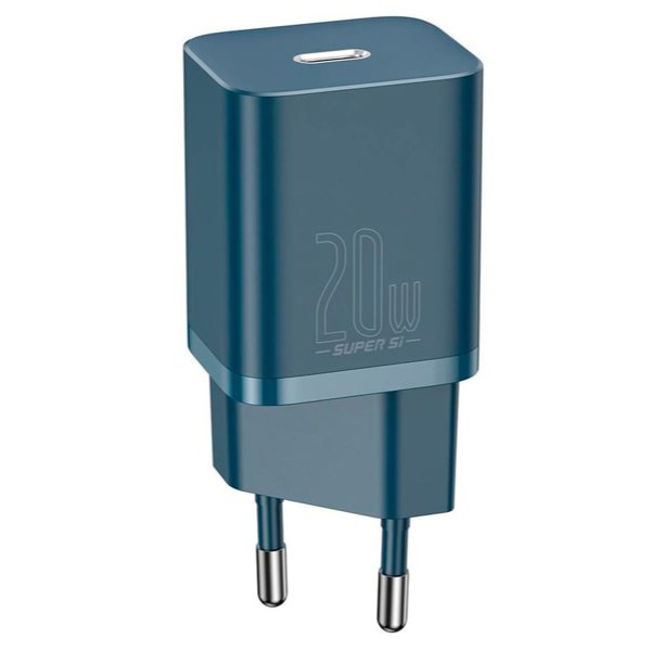 Фото - Сетевое зарядное устройство Baseus Super Si Quick Charger 1C 20W EU Blue (CCSUP-B03)
