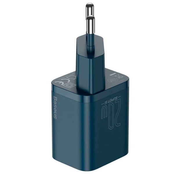 Фото - Сетевое зарядное устройство Baseus Super Si Quick Charger 1C 20W EU Blue (CCSUP-B03)