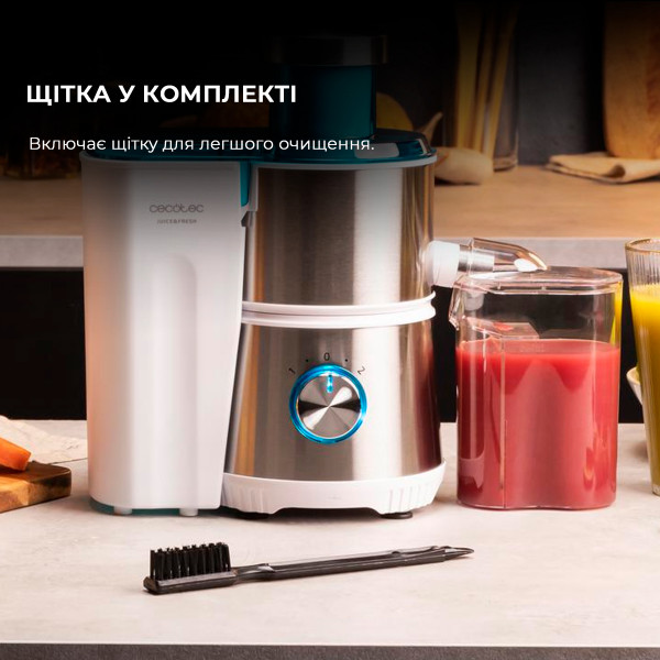 Фото - Соковыжималка центробежная Cecotec Juice & Fresh 400 Titan White (CCTC-04154)