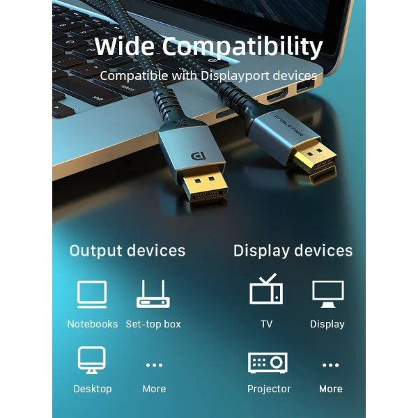 Фото - Кабель Cabletime DisplayPort - DisplayPort V 1.4 (M/M) 2 м Black (CD11L)
