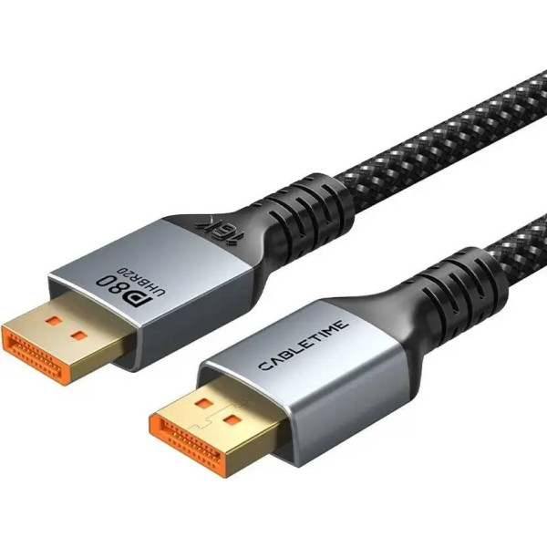 Фото - Кабель Cabletime DisplayPort - DisplayPort v2.1 (M/M) 16K 1 м Black (CD13H)