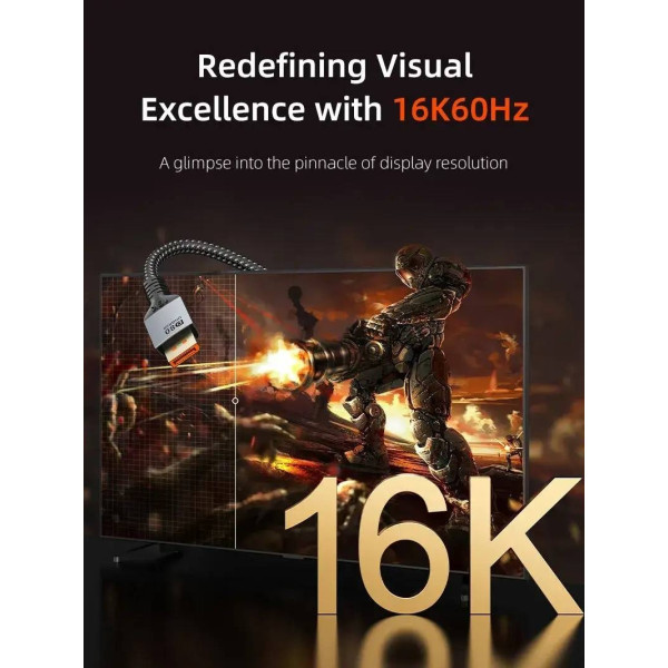 Фото - Кабель Cabletime DisplayPort - DisplayPort v2.1 (M/M) 16K 1 м Black (CD13H)