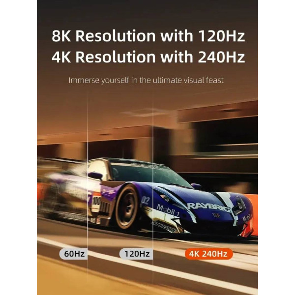 Фото - Кабель Cabletime DisplayPort - DisplayPort v2.1 (M/M) 16K 1 м Black (CD13H)