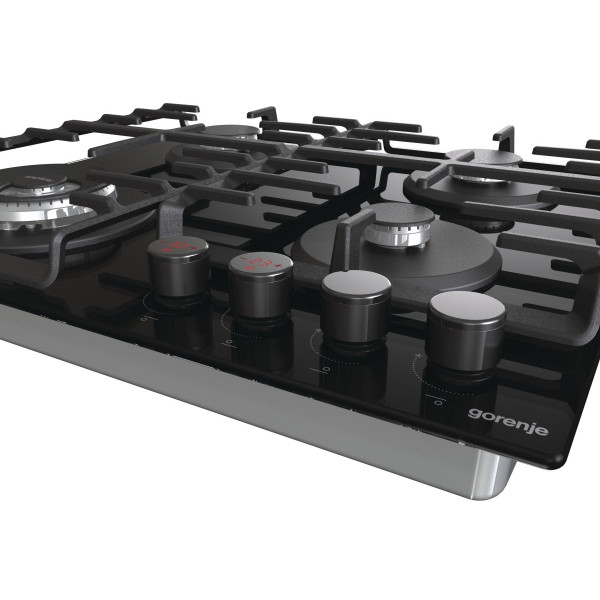 Фото - Уценка - Варочная панель газовая Gorenje GKTW642SYB Black