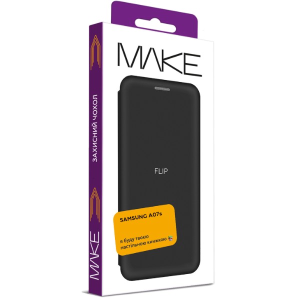 Фото - Чохол для смартфону MAKE Flip for Samsung Galaxy A07s, Black (MCP-SA07SBK)