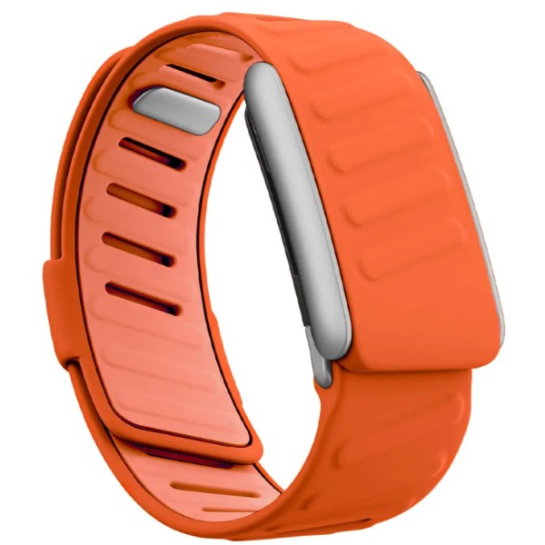 Фото - Ремешок для фитнес-браслета Armorstandart Silicone Tech for Whoop MG Orange with Silver (ARM93103)