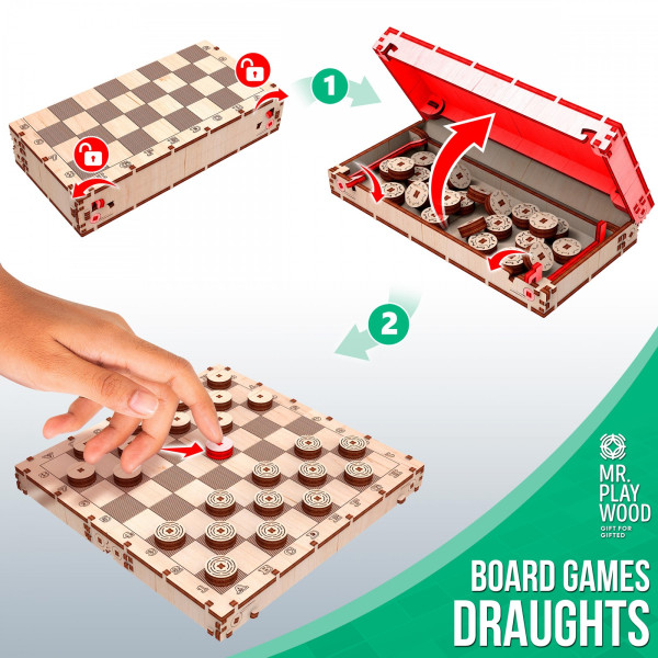 Фото - 3D пазли Mr.Playwood Шашки механічні (10902)