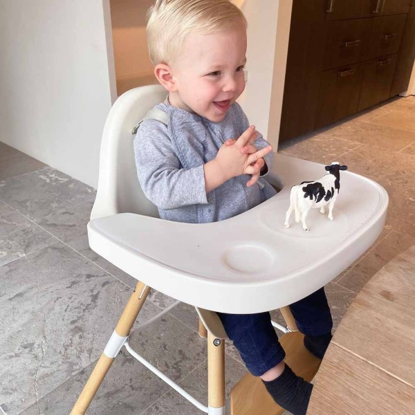 Фото - Стульчик для кормления классический Childhome Evolu 2 Natural/White (CHEVOCHNW)