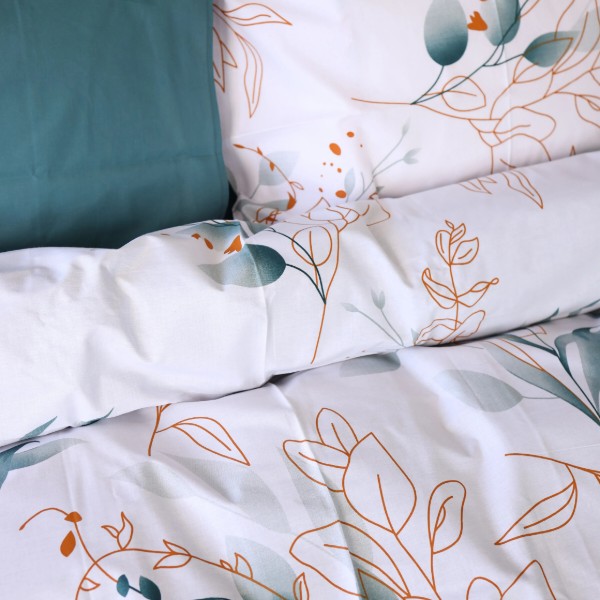 Фото - Комплект постільної білизни MirSon 200x220 см 17-0954 Delicate Foliage Ranforce Elite (2200013182016)