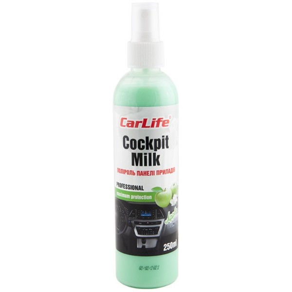 Фото - Полироль для авто CarLife Яблоко Cockpit Milk 250 мл (CF037)