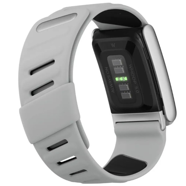 Фото - Ремешок для фитнес-браслета Armorstandart Silicone Tech for Whoop 5.0 Grey with Silver (ARM93098)