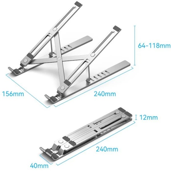 Фото - Підставка під ноутбук Vention X-type Stand Silver Aluminum Alloy (KDMI0)