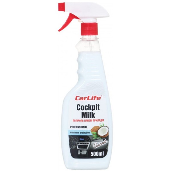 Фото - Поліроль для авто CarLife Кокос Cockpit Milk 500 ml (CF534)
