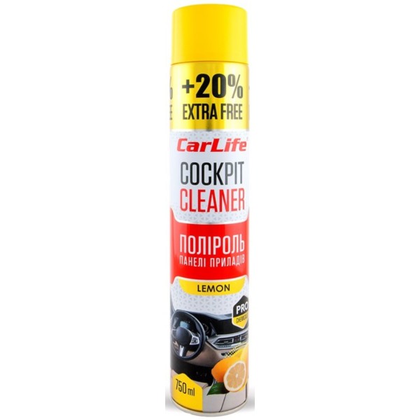 Фото - Полироль для авто CarLife Лимон Cockpit Cleaner 750 ml (CF752)