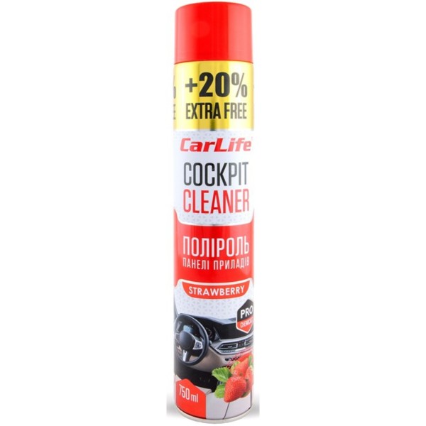 Фото - Полироль для авто CarLife Клубника Cockpit Cleaner 750 ml (CF754)