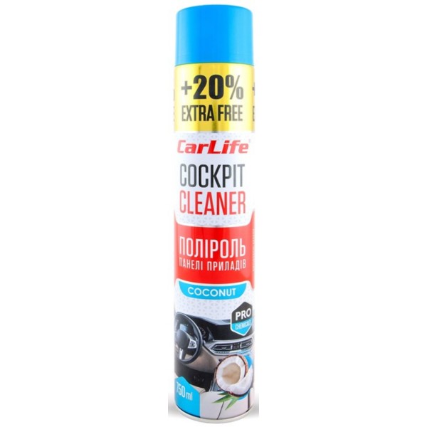 Фото - Полироль для авто CarLife Кокос Cockpit Cleaner 750 ml (CF758) Фото - Полироль для авто CarLife Кокос Cockpit Cleaner 750 ml (CF758)