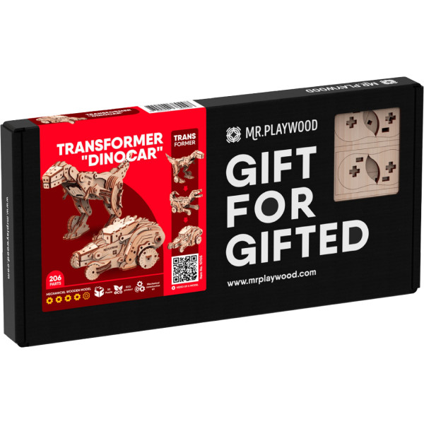 Фото - 3D пазли Mr.Playwood Трансформер Дінокар (10105)