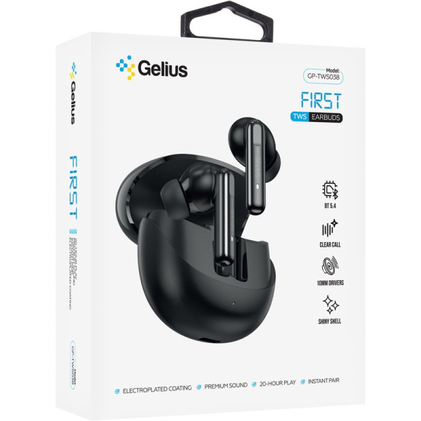 Фото - Навушники вкладиші бездротові TWS Gelius First GP-TWS038 Black (101408)