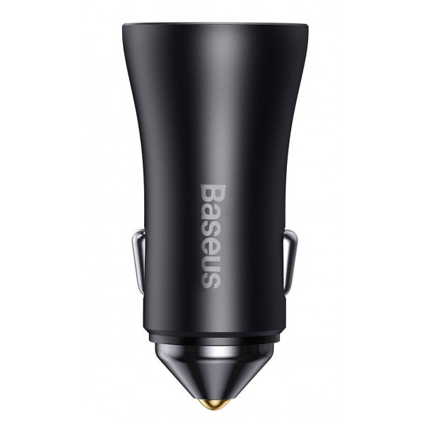 Фото - Автомобільний зарядний пристрій Baseus Golden Contactor Pro Dual Fast Charger Car Charger C+C 40W Dark Gray (CGJP000013)