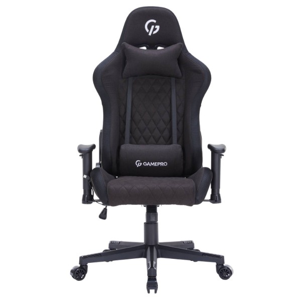 Фото - Кресло для геймеров GamePro RGB Size L Fabric Black (GC700FB)