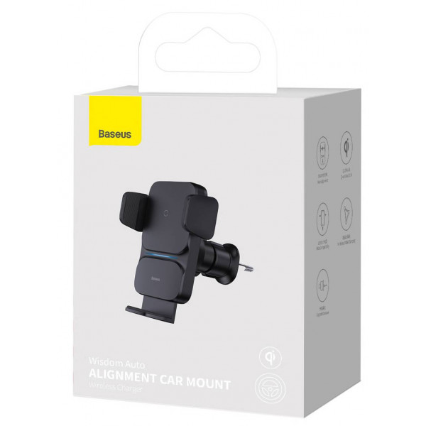 Фото - Автотримач з бездротовою зарядкою Baseus 15W 4.7-7.5" (CGZX000001)