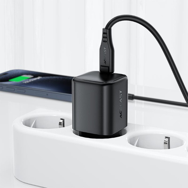 Фото - Сетевое зарядное устройство AceFast 1xUSB-C 45W Gan A119 Fast Charger (6974316285007)