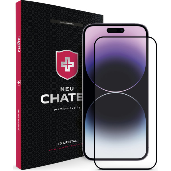 Фото - Захисне скло для смартфону NEU Chatel 2.5D Silk Narrow Border Anti-Peep Privacy Glass with Mesh for iPhone 14 Pro Max Front Black (+NEU3D14PMBPRIV)