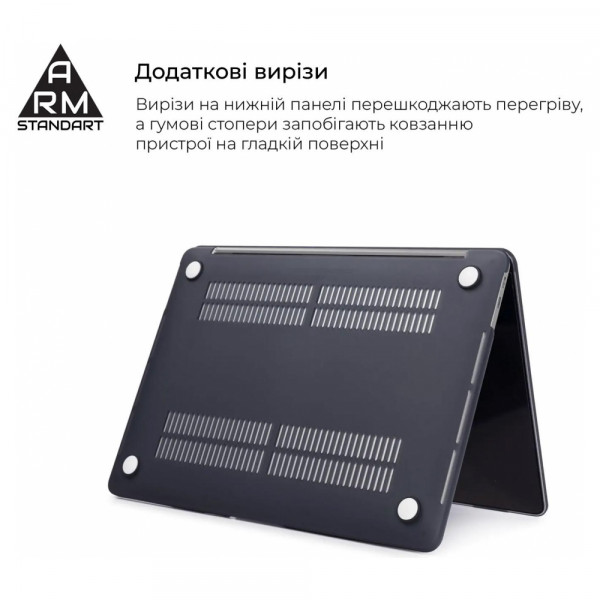 Фото - Чохол-накладка для ноутбуку Armorstandart Matte Shell for MacBook Air 13.3 2018 (A2337/A1932/A2179) Black (ARM58731)