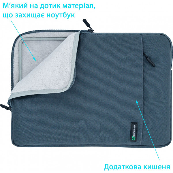 Фото - Чехол для ноутбука Grand-X SL-15D 15.6'' Dark Grey