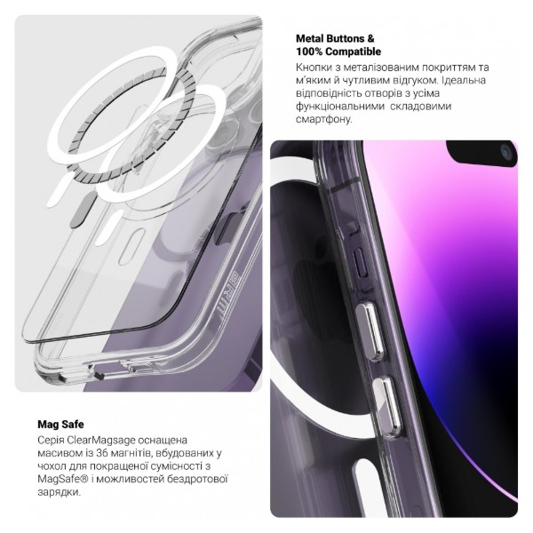 Фото - Чохол для смартфону Armorstandart Clear Magsafe for Apple iPhone 15 Pro Tansparent (ARM71051)