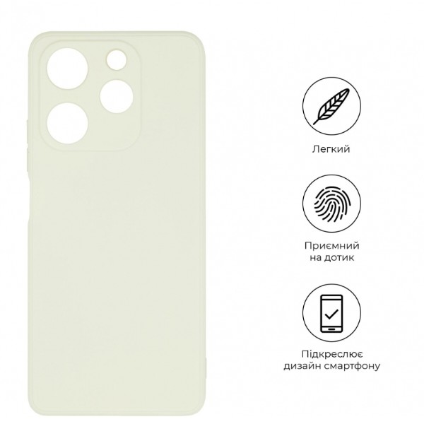 Фото - Чохол для смартфону Armorstandart Matte Slim Fit for Tecno Spark 10 Pro (KI7) Camera cover White (ARM69072)