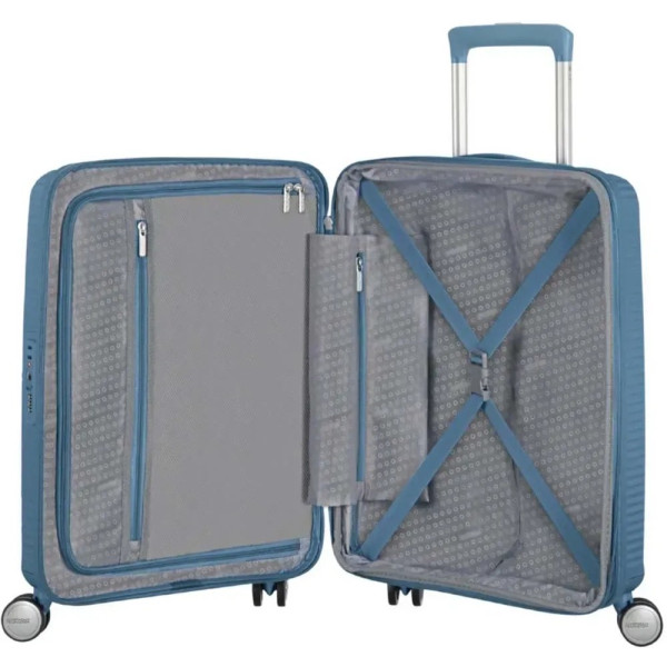 Фото - Валіза American Tourister Soundbox 55 см сіро-синій (32G*51001)