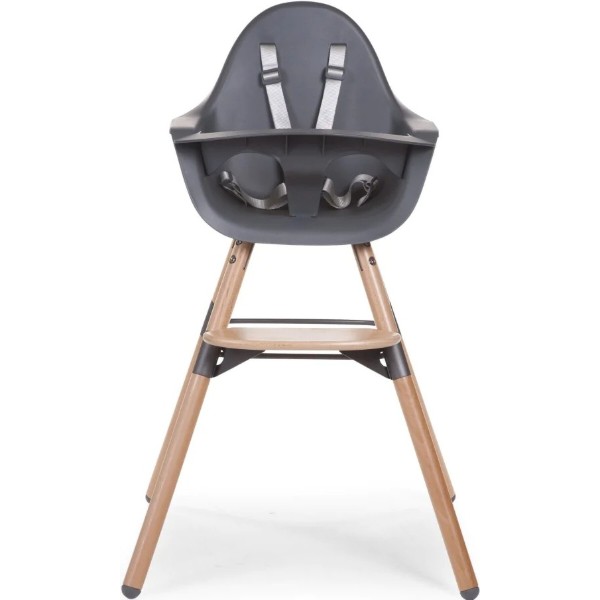 Фото - Стільчик для годування класичний Childhome Evolu 2 Natural/Anthracite (CHEVOCHNA)